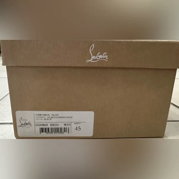 NIB Christian Louboutin 45 Black Geromoc Flat